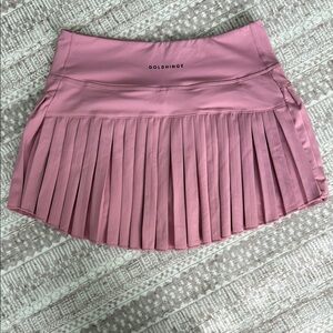 Gold Hinge Pleated Tennis Skirt